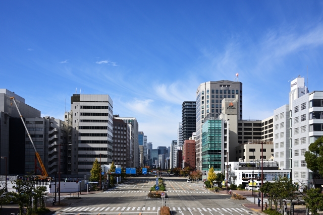 休日のオフィス街